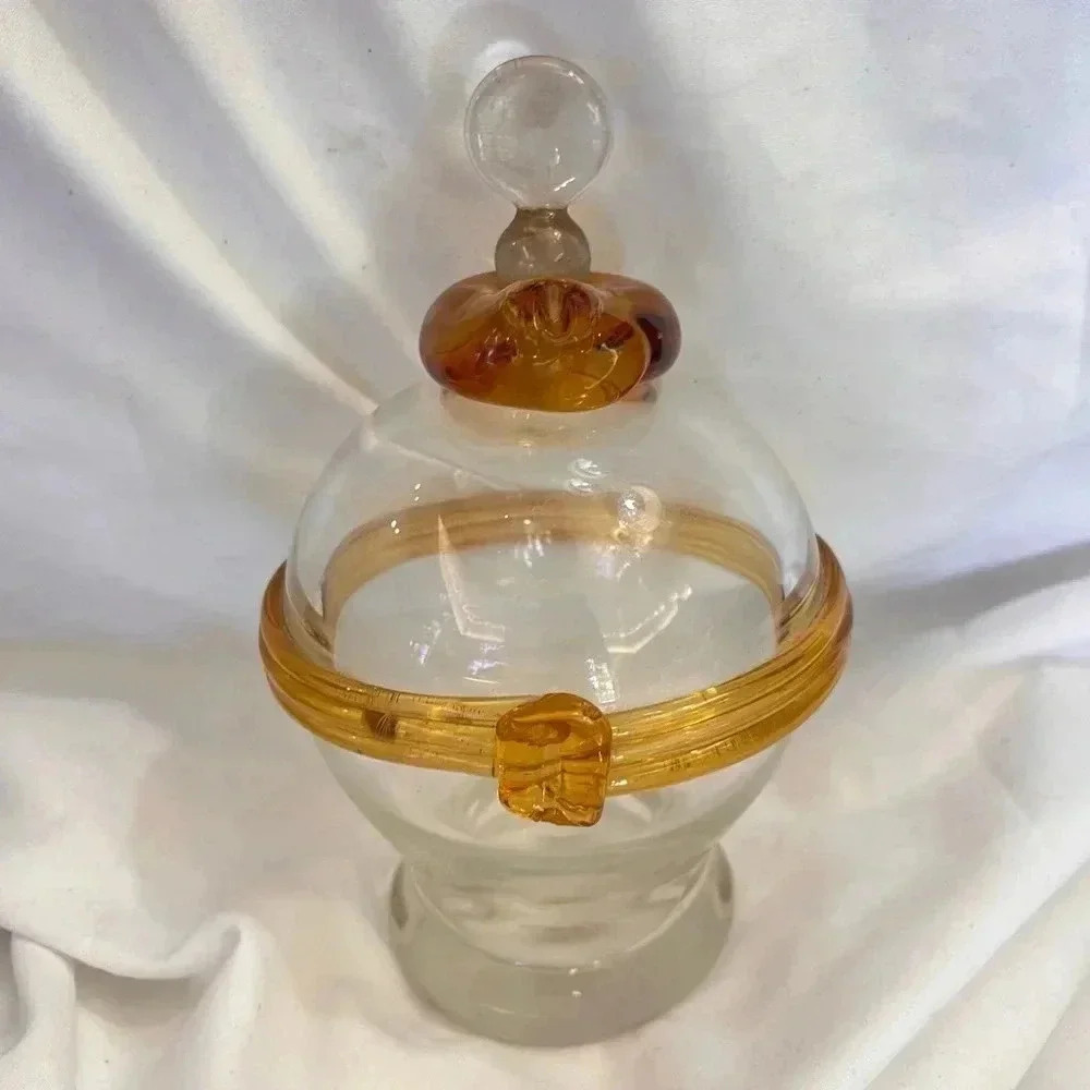 Vintage ZBS Zelezny Glassblown Decanter